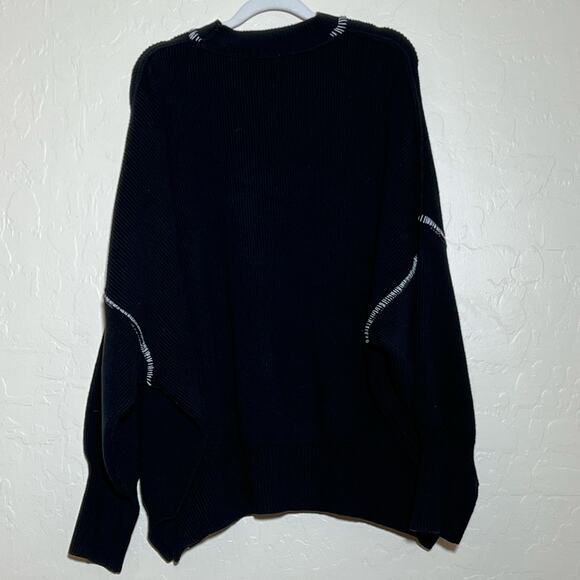 Free people x Tricia Fix Black Exploded Bow Knit Sweater Women’s Size L Nuuly - Picture 9 of 12